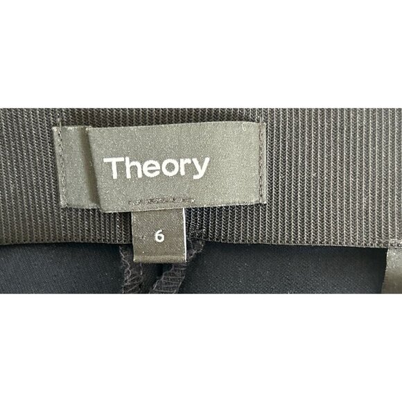 Theory Womens Blue Slim Ankle Pants Size 6 Side Zip Stretch Office Casual - Picture 5 of 8